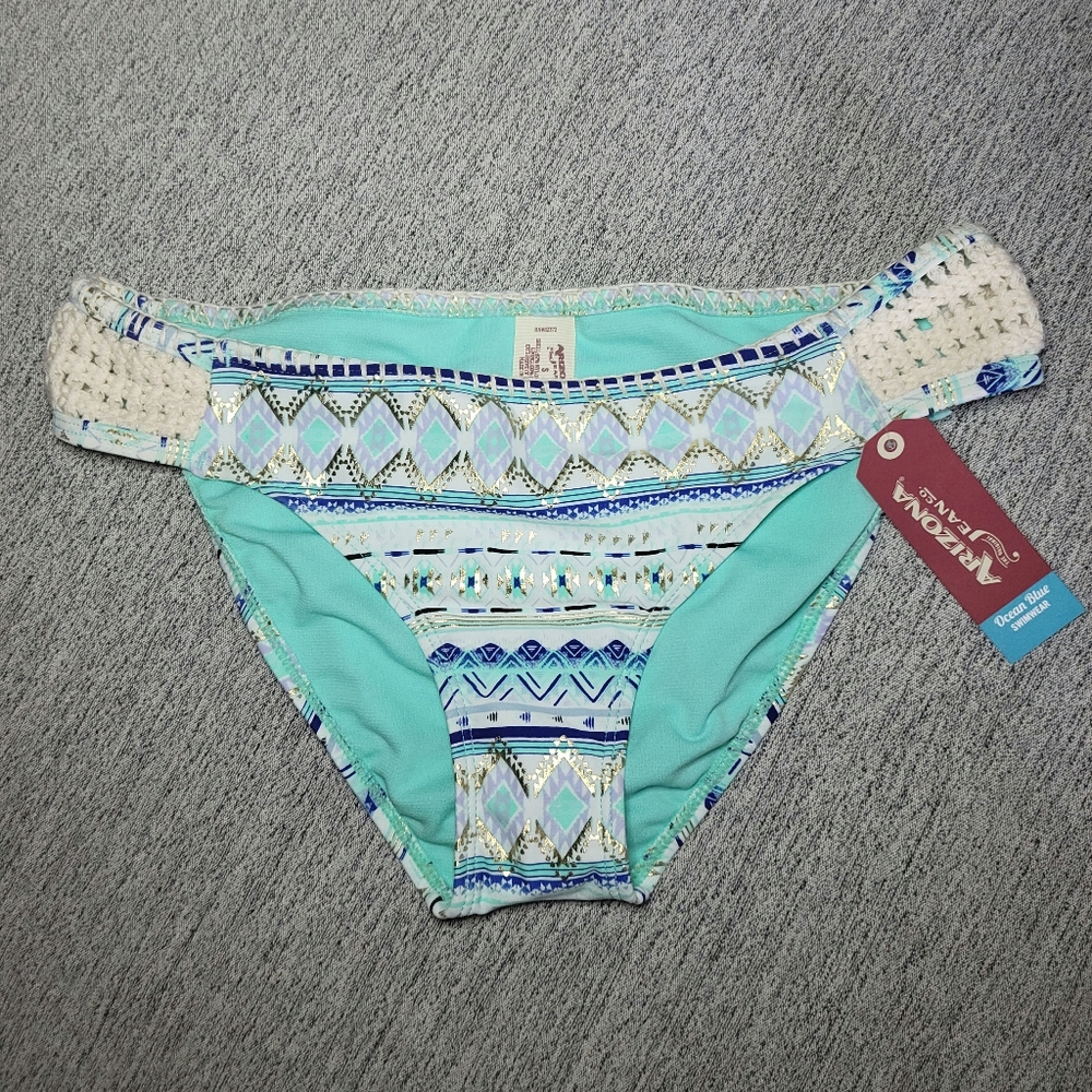 Arizona Jeans bikini bottoms Size S mint print